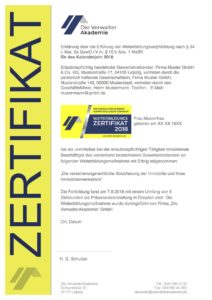 Zertifikat 2018
