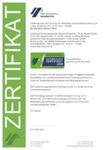 Zertifikat 2019